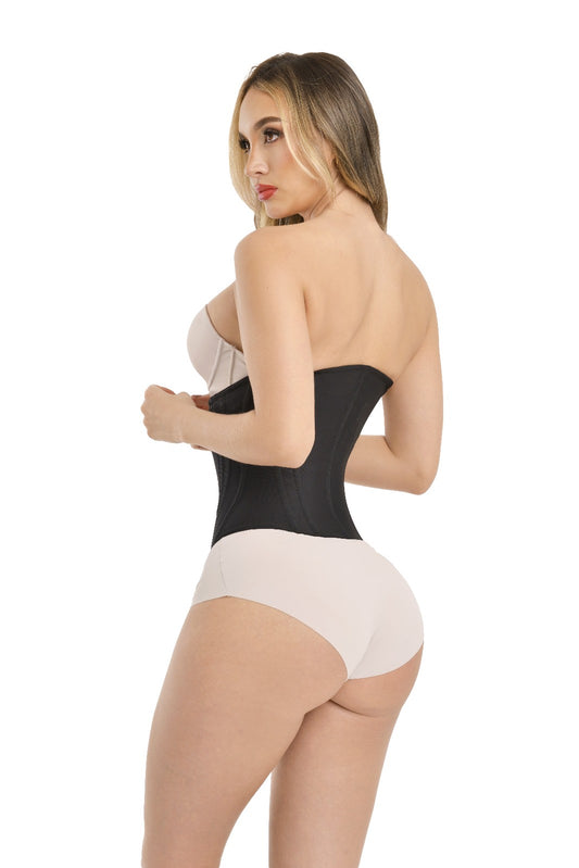 Waist Ultra Band Ann Michell Maximum Compression Belly Cincher Ref 1006 Black and Nude