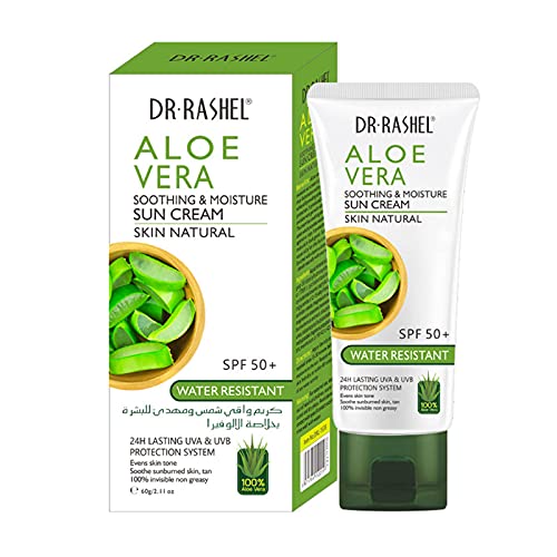 Dr Rashel Aloe Vera Soothing & Moisture Sun Cream Water Resistant 60 G SPF 50+ - BCURVED