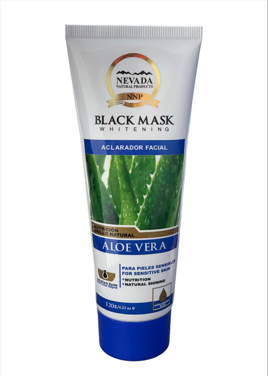 ALOE VERA BLACK MASK PARA PIELES SENSIBLES Cuidado/Facial Mascarilla Hidroplástica Negra. Nevada - BCURVED